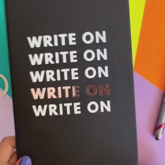 Write On Notebook | Writer Gifts | Writing Motivation | Notebook for Writers