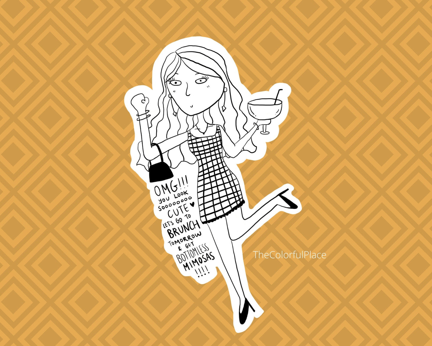 Basic Sorority Girl Sticker | Brunch Gifts, Laptop & Water Bottle Decals