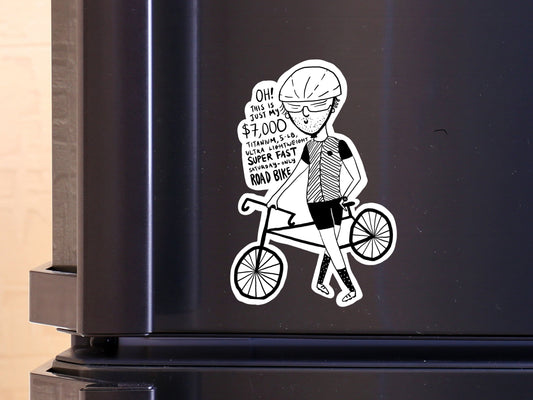 Cyclist Bro Magnet | Bicycle Gifts | Fridge Magnet | Cycling Life | Road Bike Lover | Sassy Illustrations