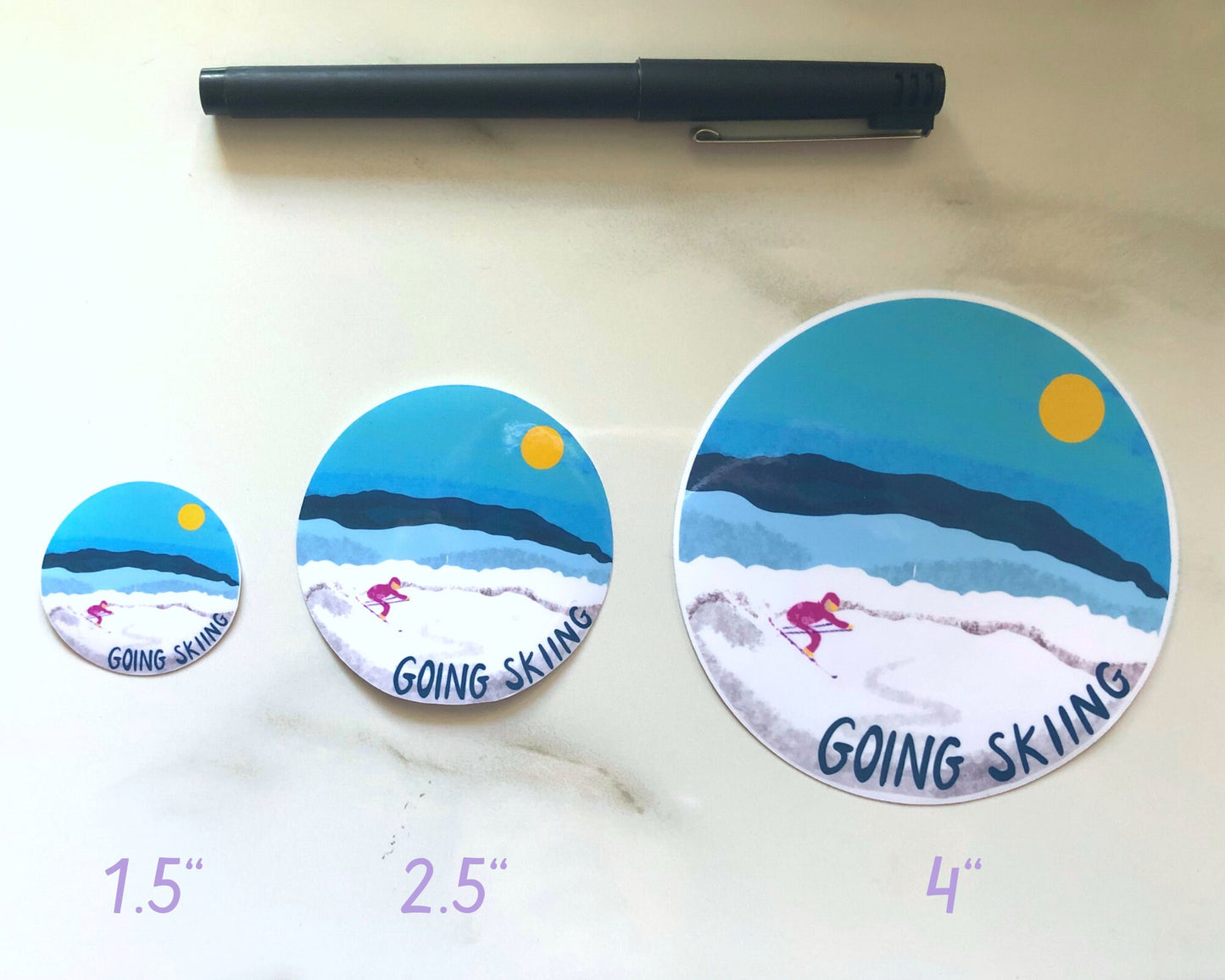 Going Skiing Sticker | Laptop Decal | Car Bumper Sticker | Outdoors Vinyl