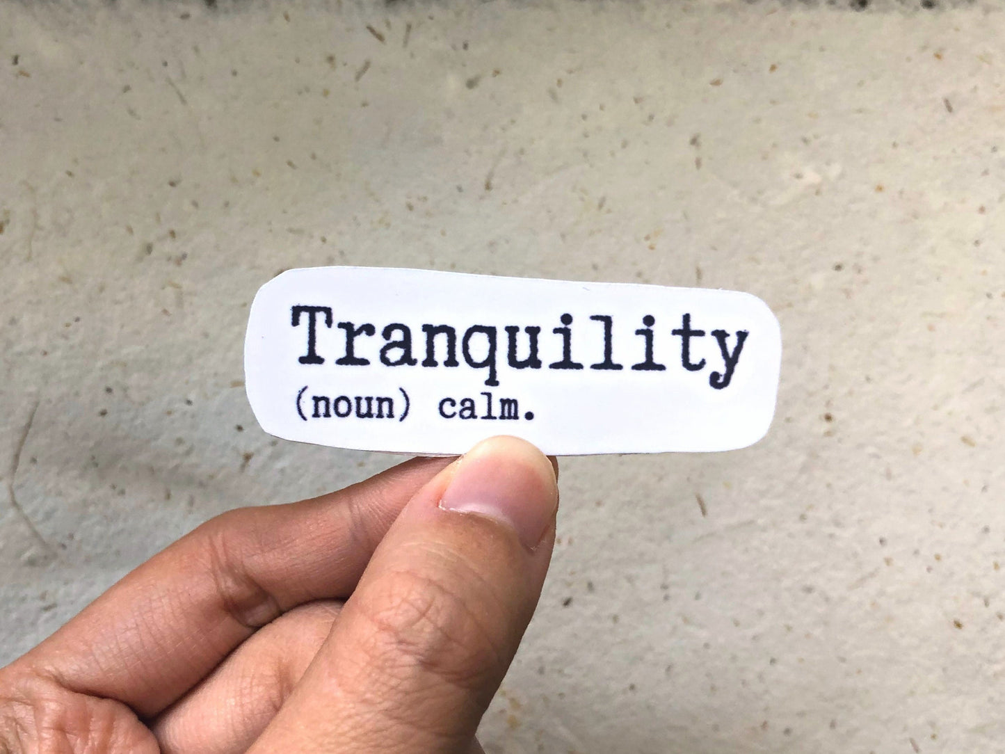 Tranquility Definition Sticker | Yoga Gifts | Transparent Laptop Decal
