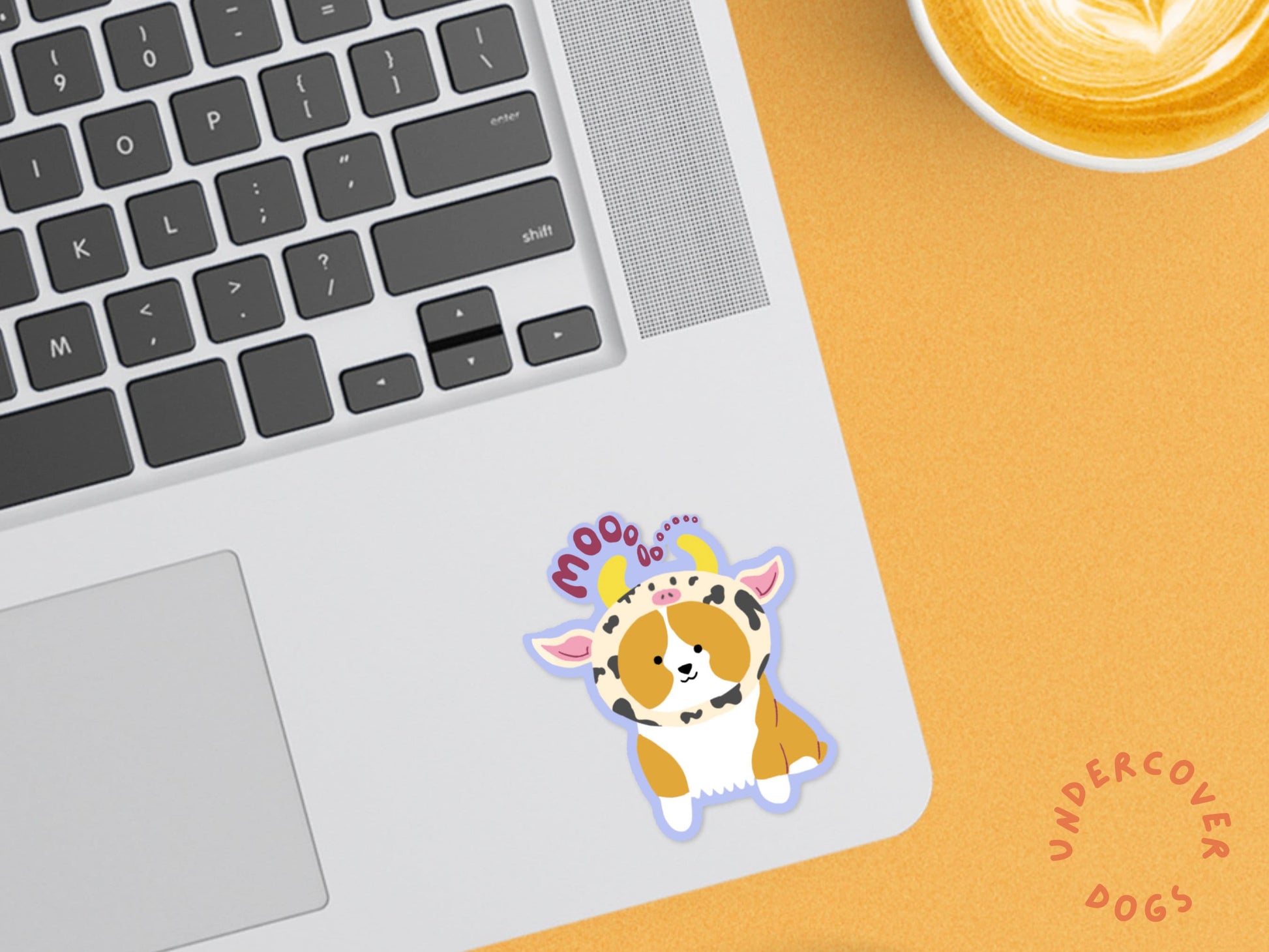 Corgi Costume Sticker | Dog Lover Gift, Laptop & Water Bottle Decals