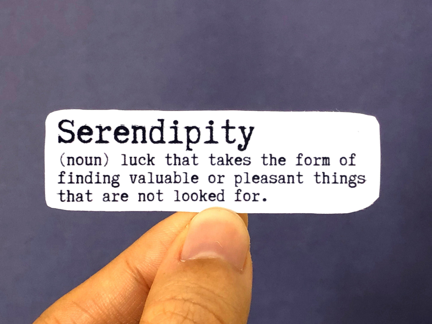Serendipity Definition Sticker | Lucky Decal | Writer Laptop Sticker