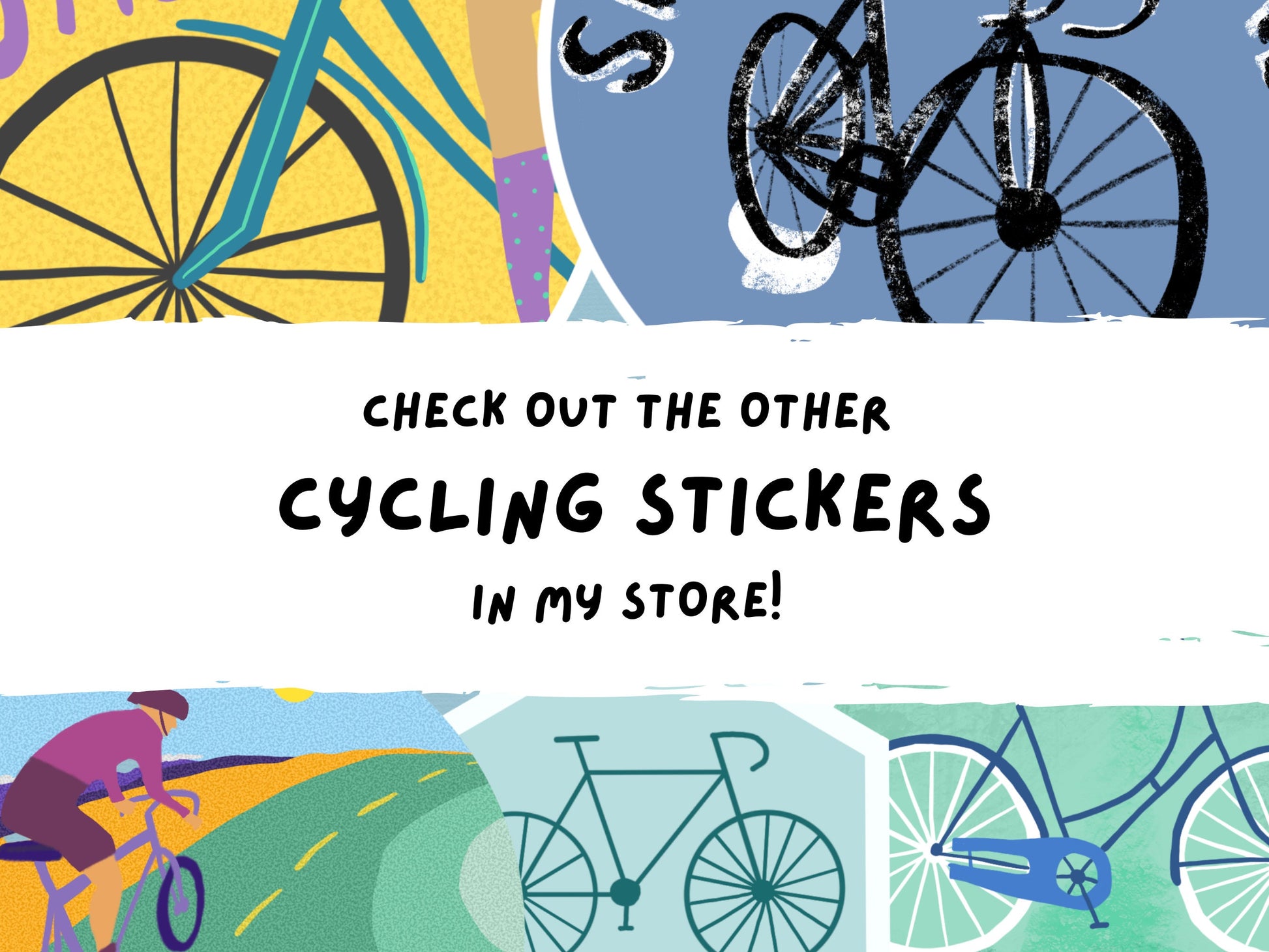 Share The Road Blue Sticker | Cyclist Laptop Decal | Bicycle Bumper Sticker