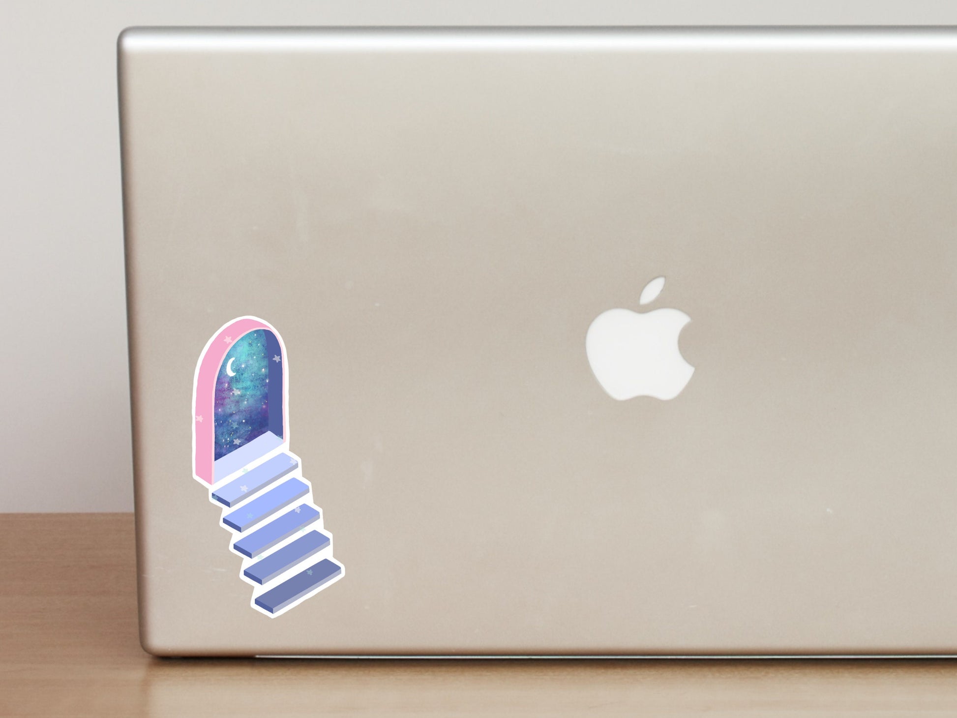 Galaxy Staircase Sticker | Holographic Sticker | Space Laptop Decal