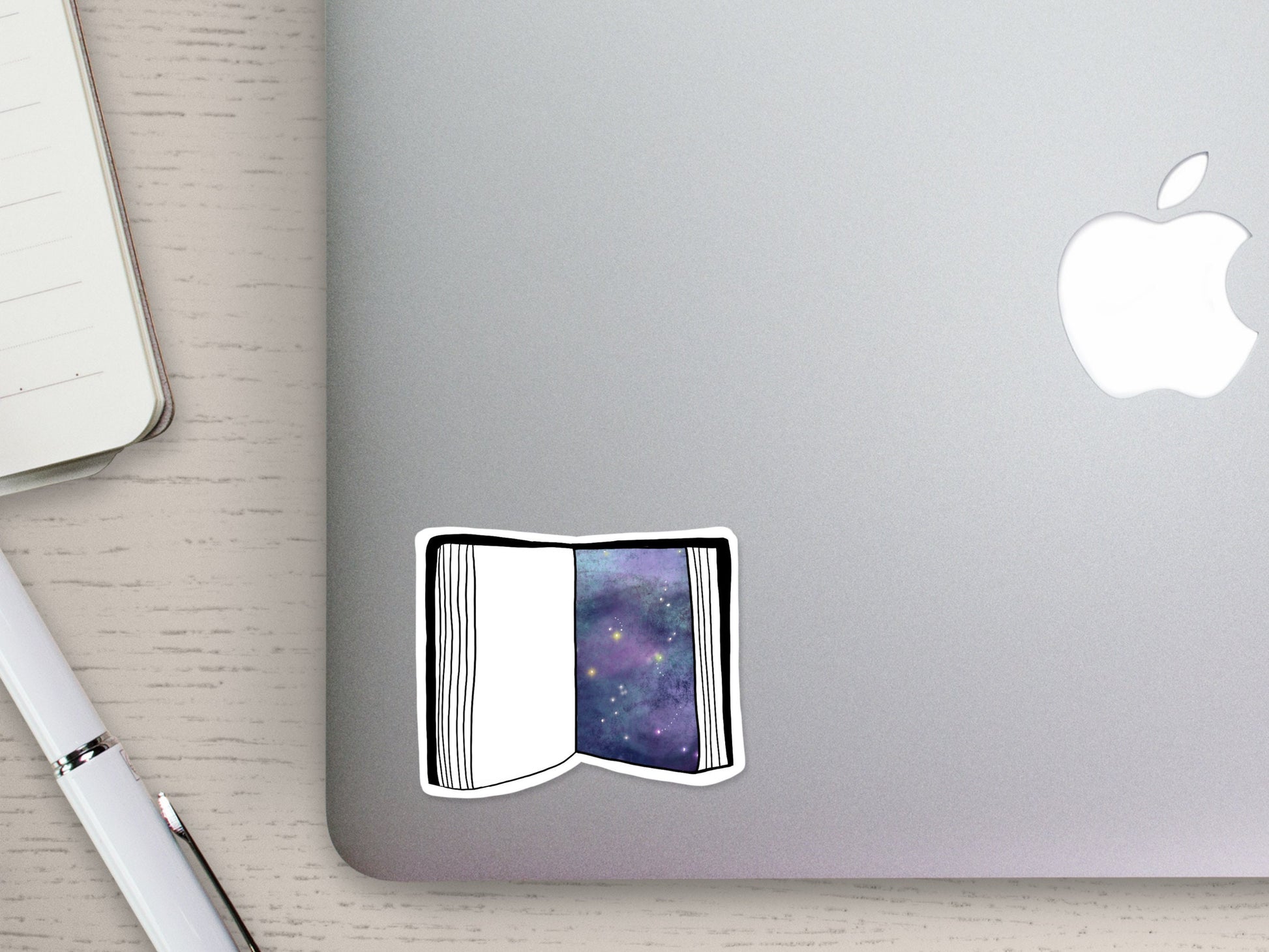 Galaxy Book Sticker | Holographic Sticker | Space Laptop Decal