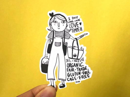 Healthy Living Sticker | Funny Vegan Gifts, Laptop & Water Bottle Decals