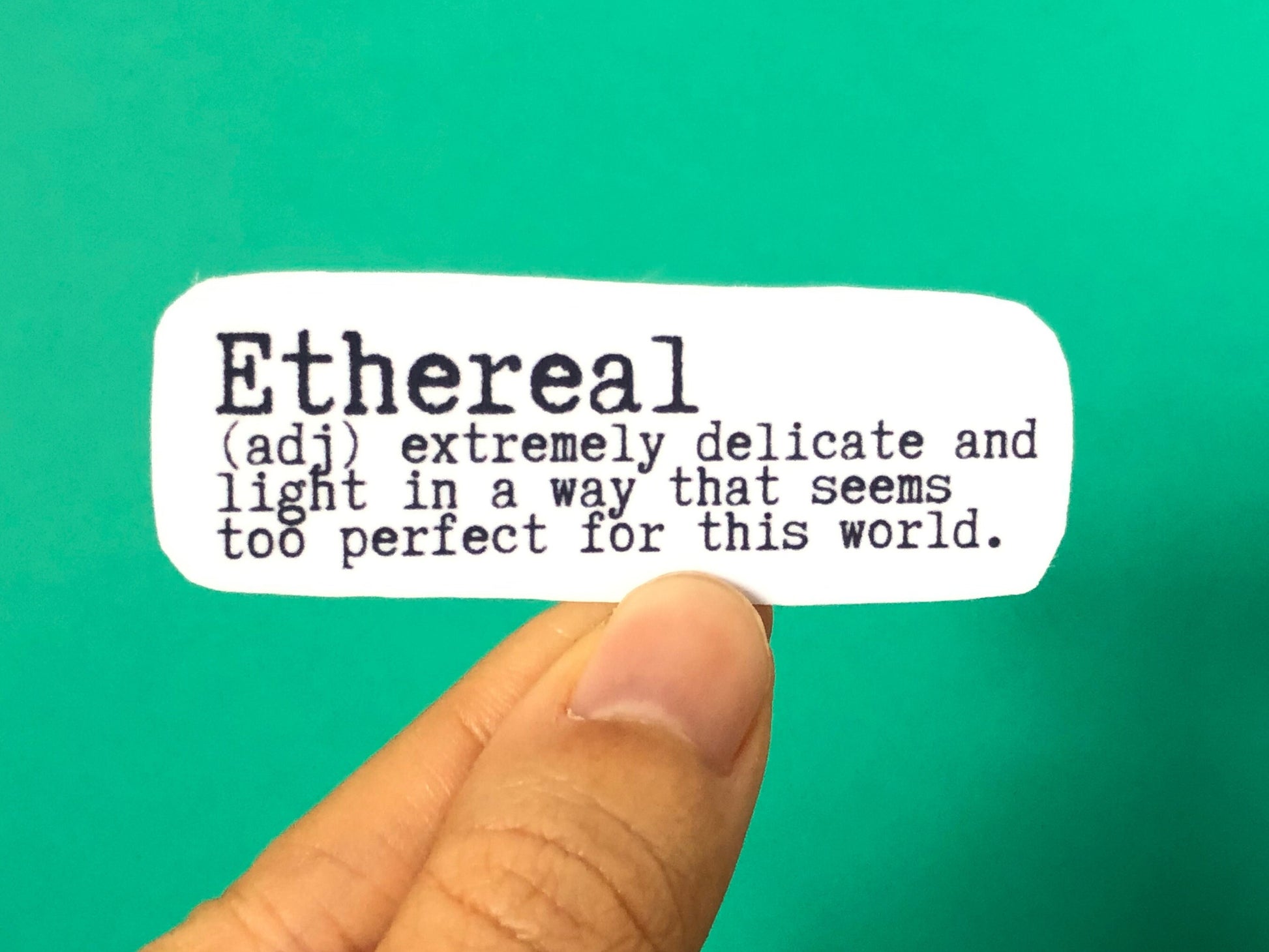 Ethereal Definition Sticker | Word Meaning Decal | Laptop Sticker