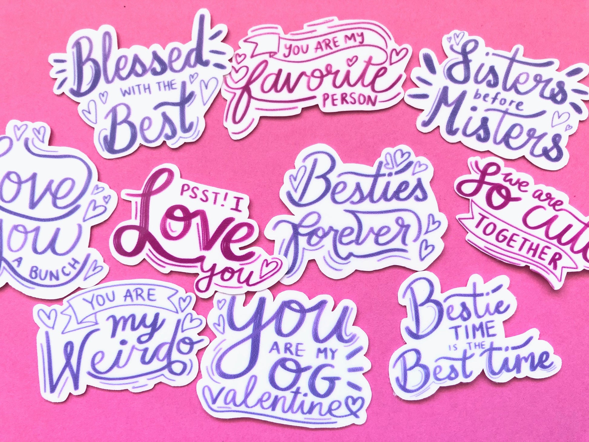 The Best Friends Sticker Pack | BFF Gifts | Bridesmaids Stickers | Bachelorette Gifts