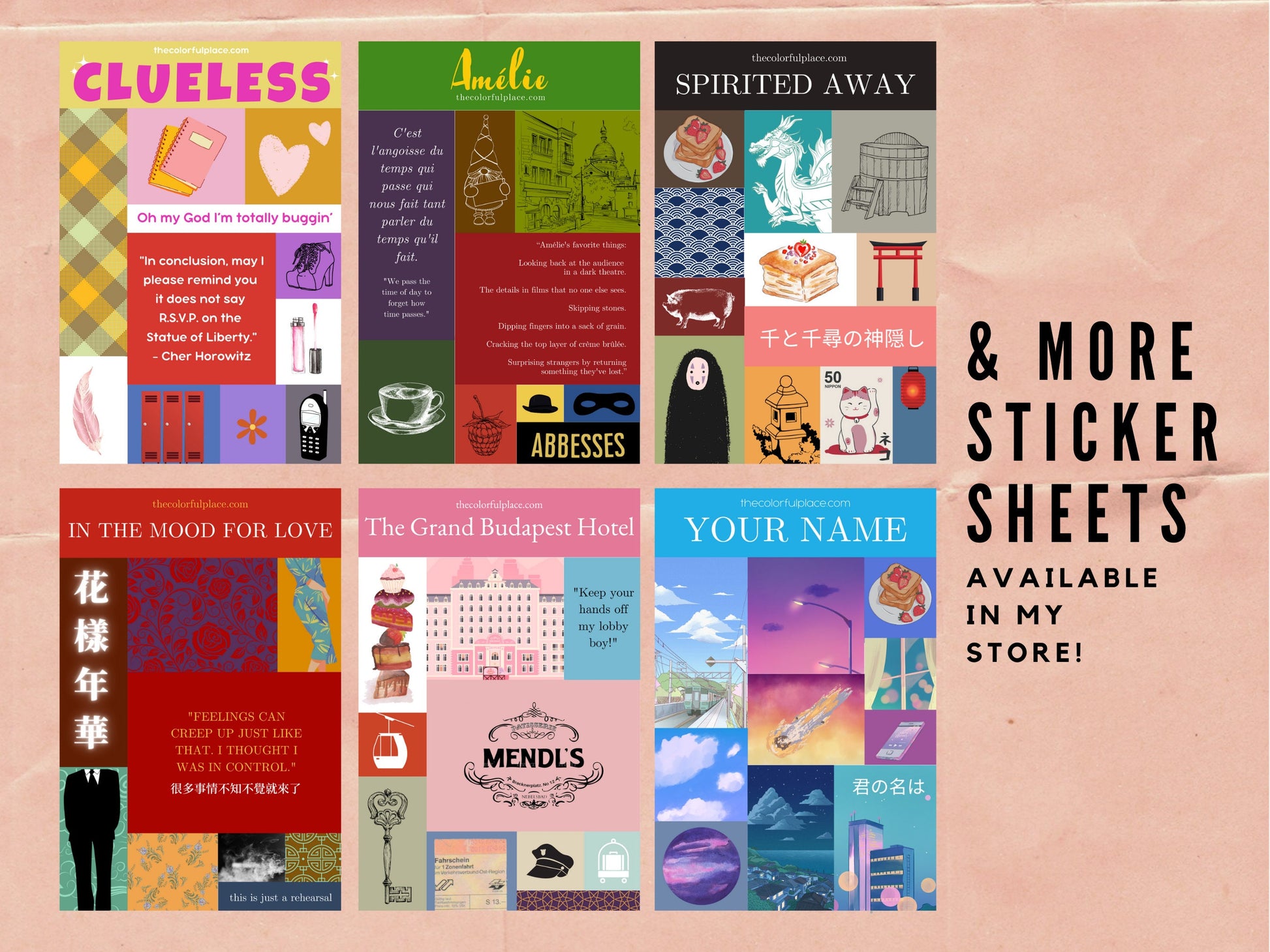Spirited Away Sticker Sheet | Studio Ghibli | Miyazaki | Film Lover Gifts