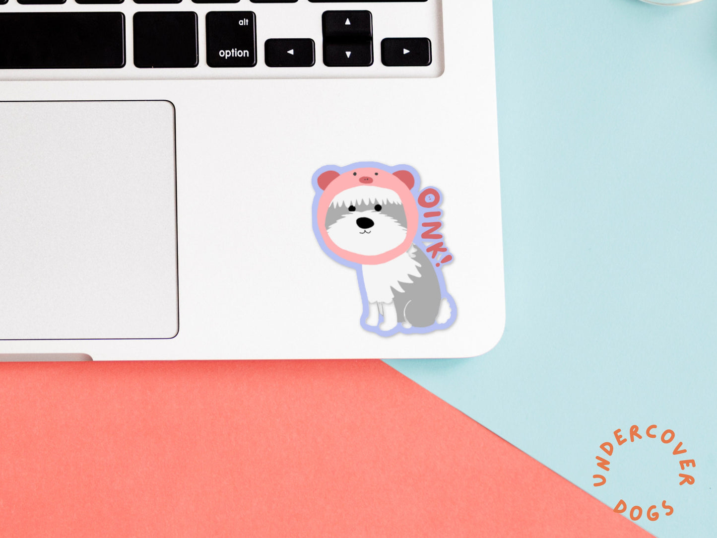 Sheepadoodle Costume Sticker | Dog Lover Gift, Laptop & Water Bottle Stickers