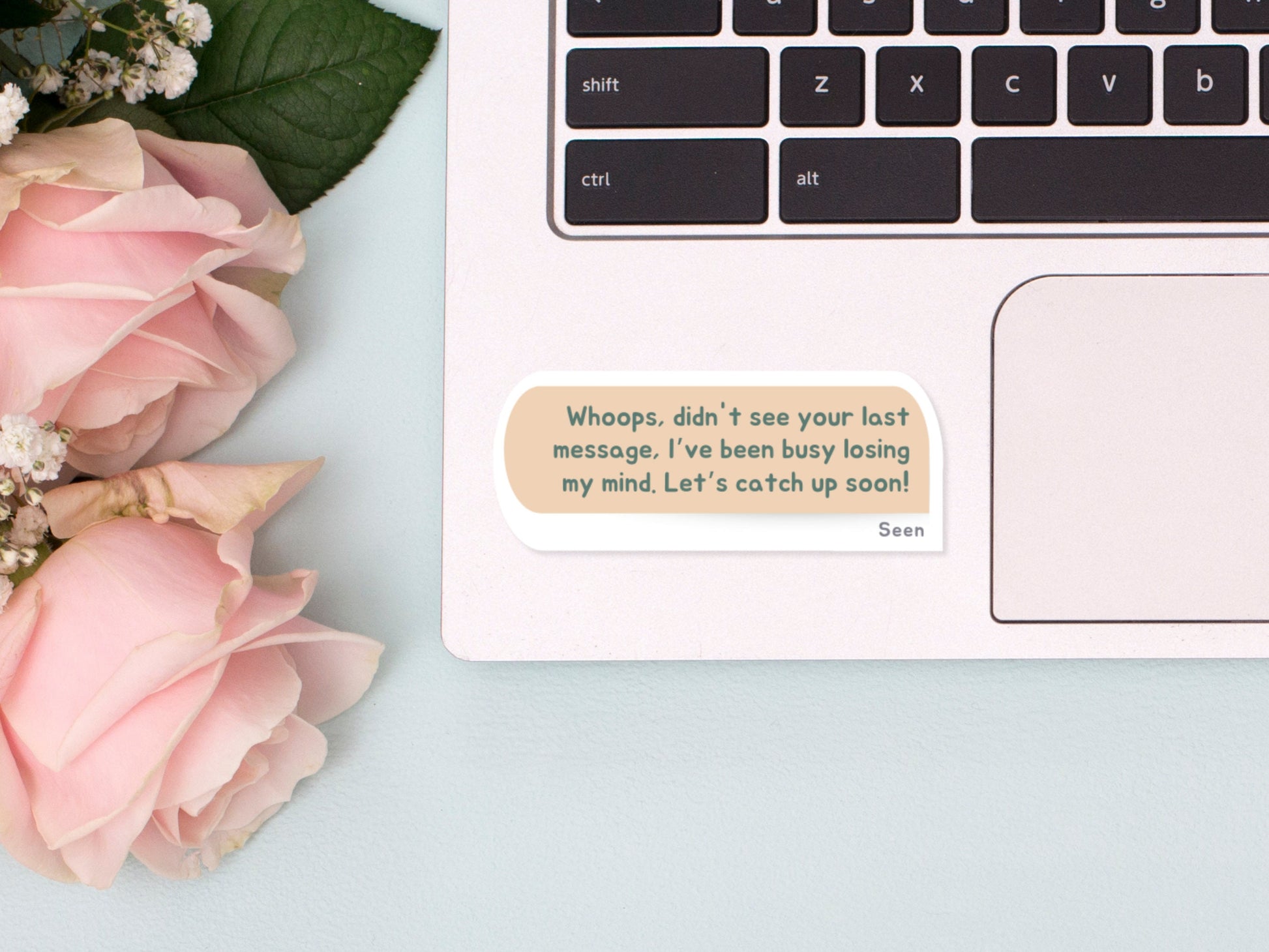 Whoops, Didn't See Your Message Sticker | Sad Millennial Gifts | Funny Laptop Decals | Aesthetic Sticker