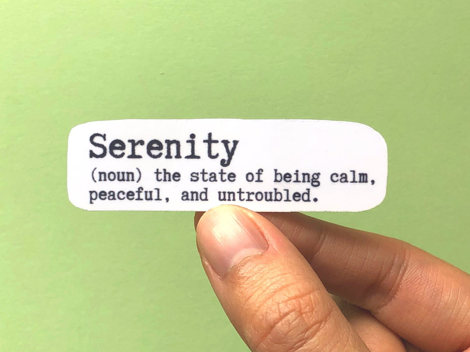 Serenity Definition Sticker | Peace Decal | Aesthetic Laptop Sticker
