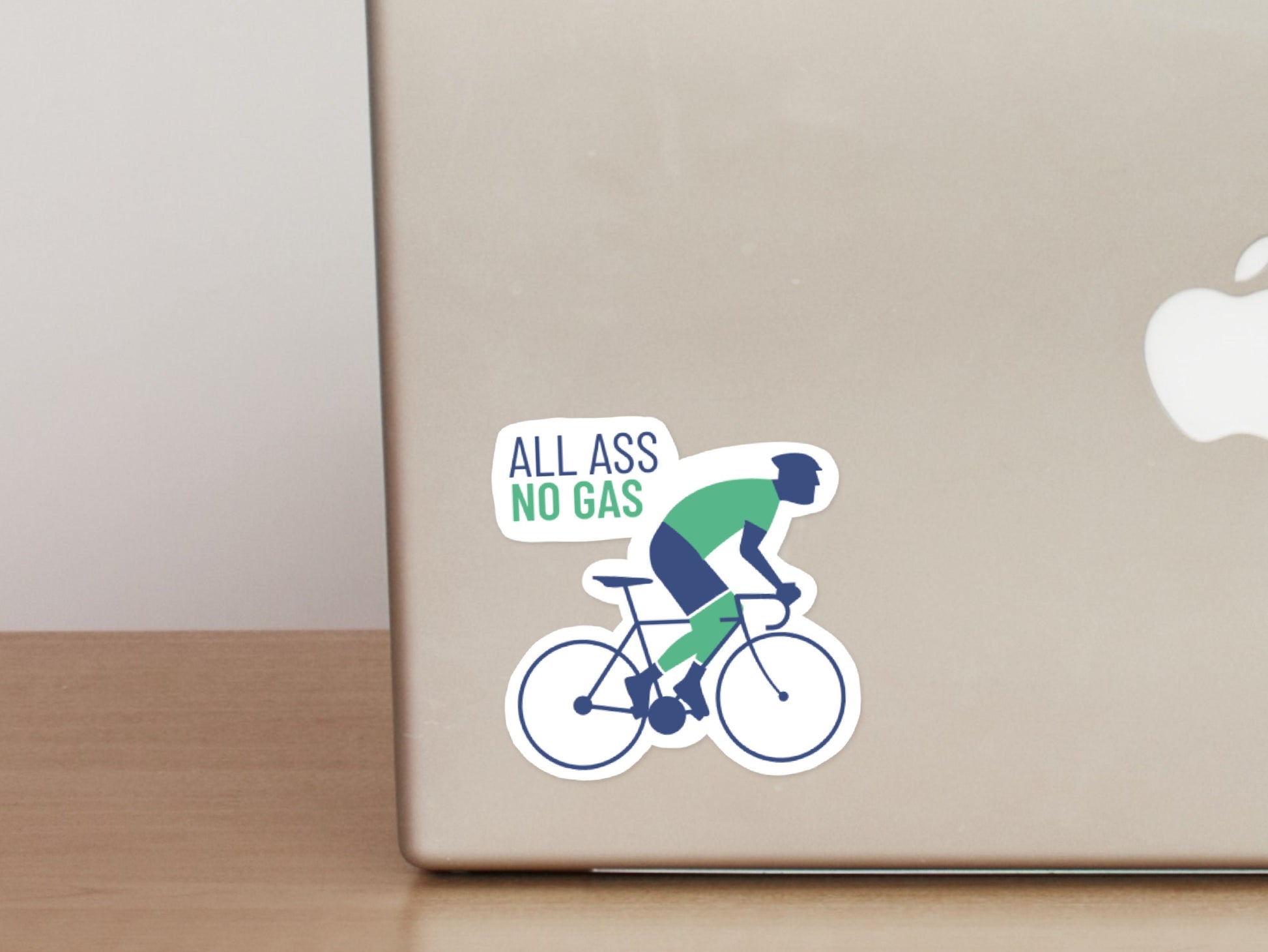 All Ass No Gas Sticker | Bicycle Gifts, Laptop Stickers, Water Bottle Decals | Cycling Life | Road Bike