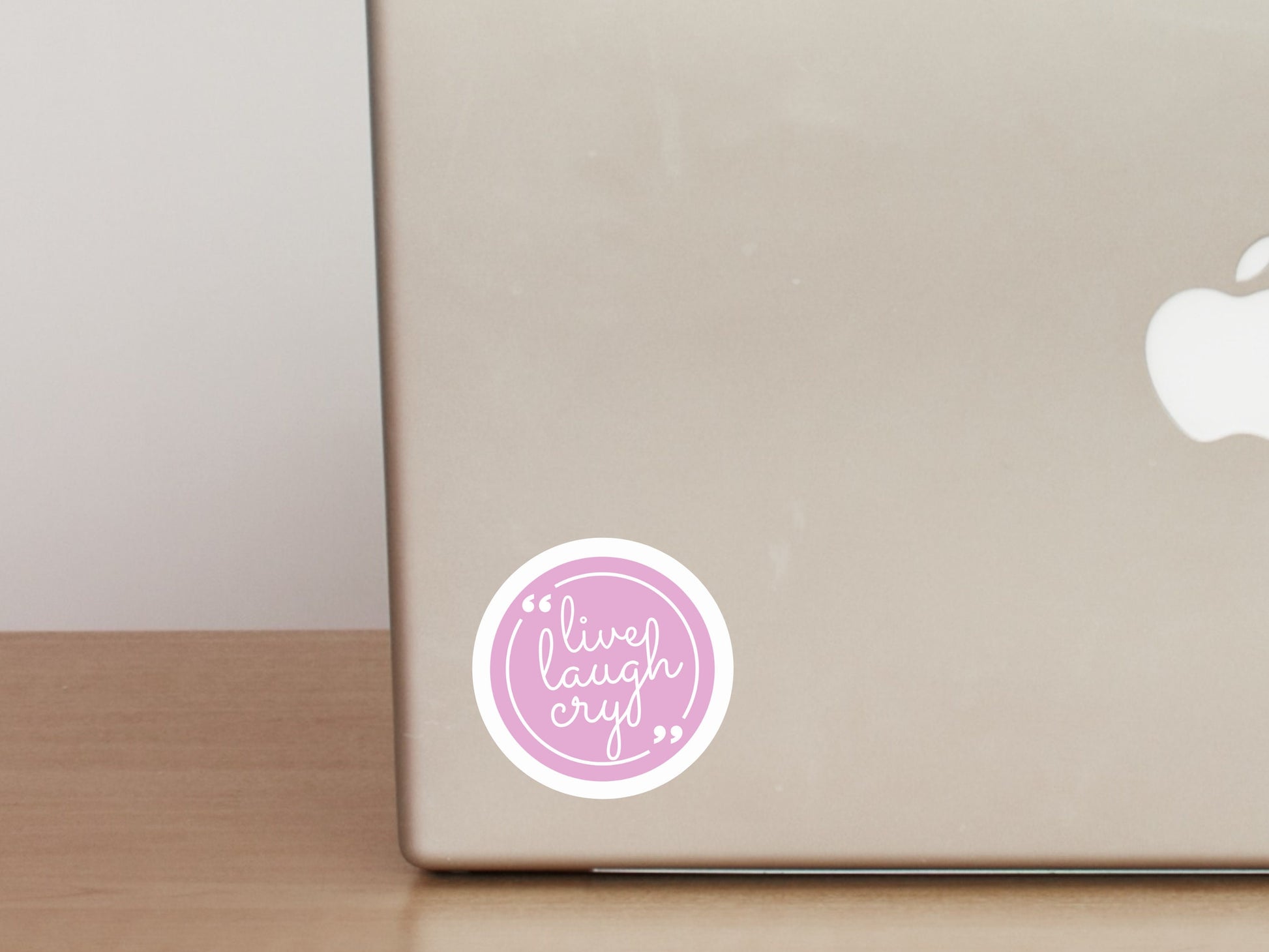 Live Laugh Cry Sticker | Sad Millennial Gifts | Funny Laptop Decals | Aesthetic Sticker