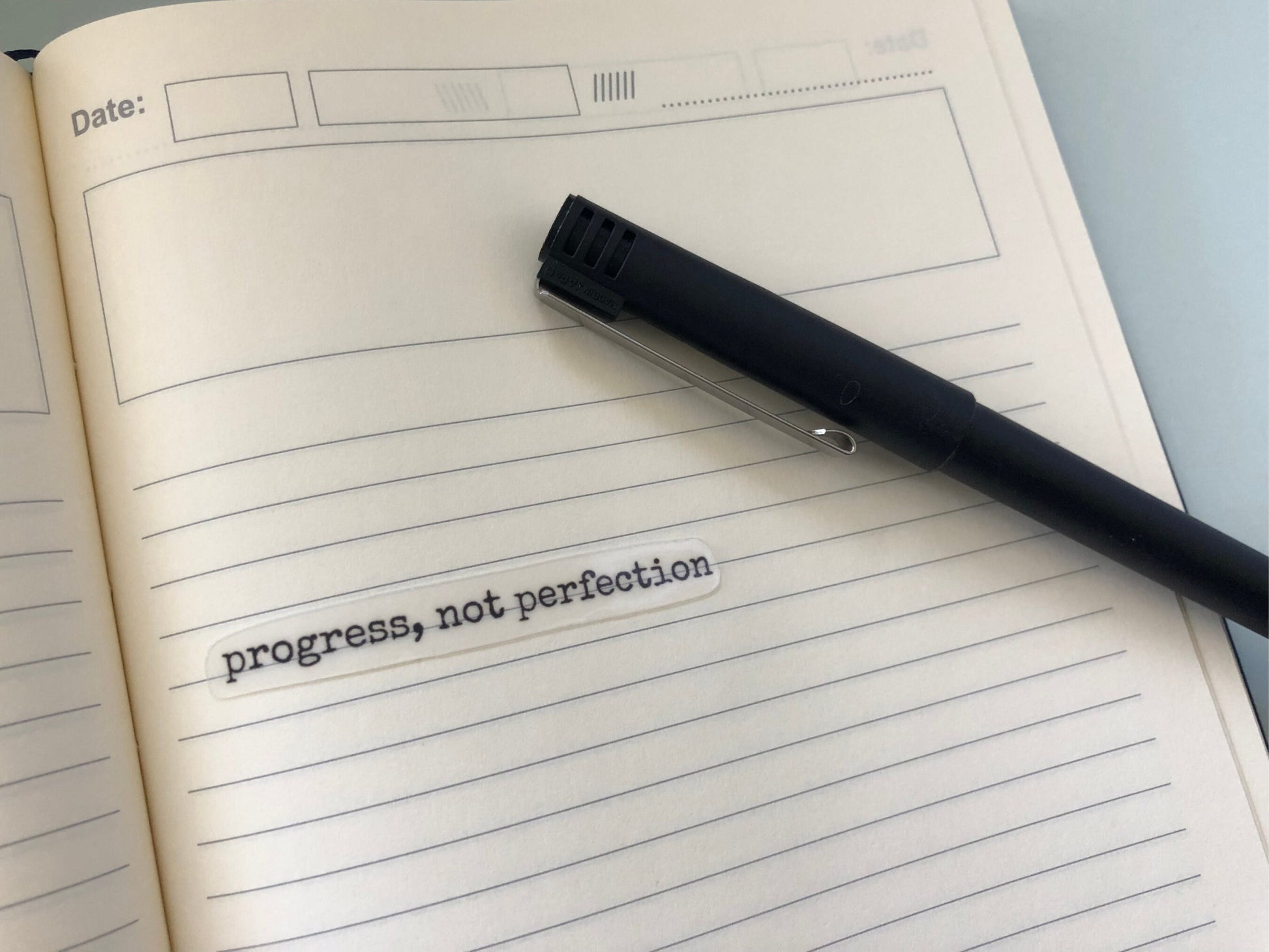 Progress, Not Perfection Sticker | Writer Gifts | Writing Motivation | Transparent Stickers