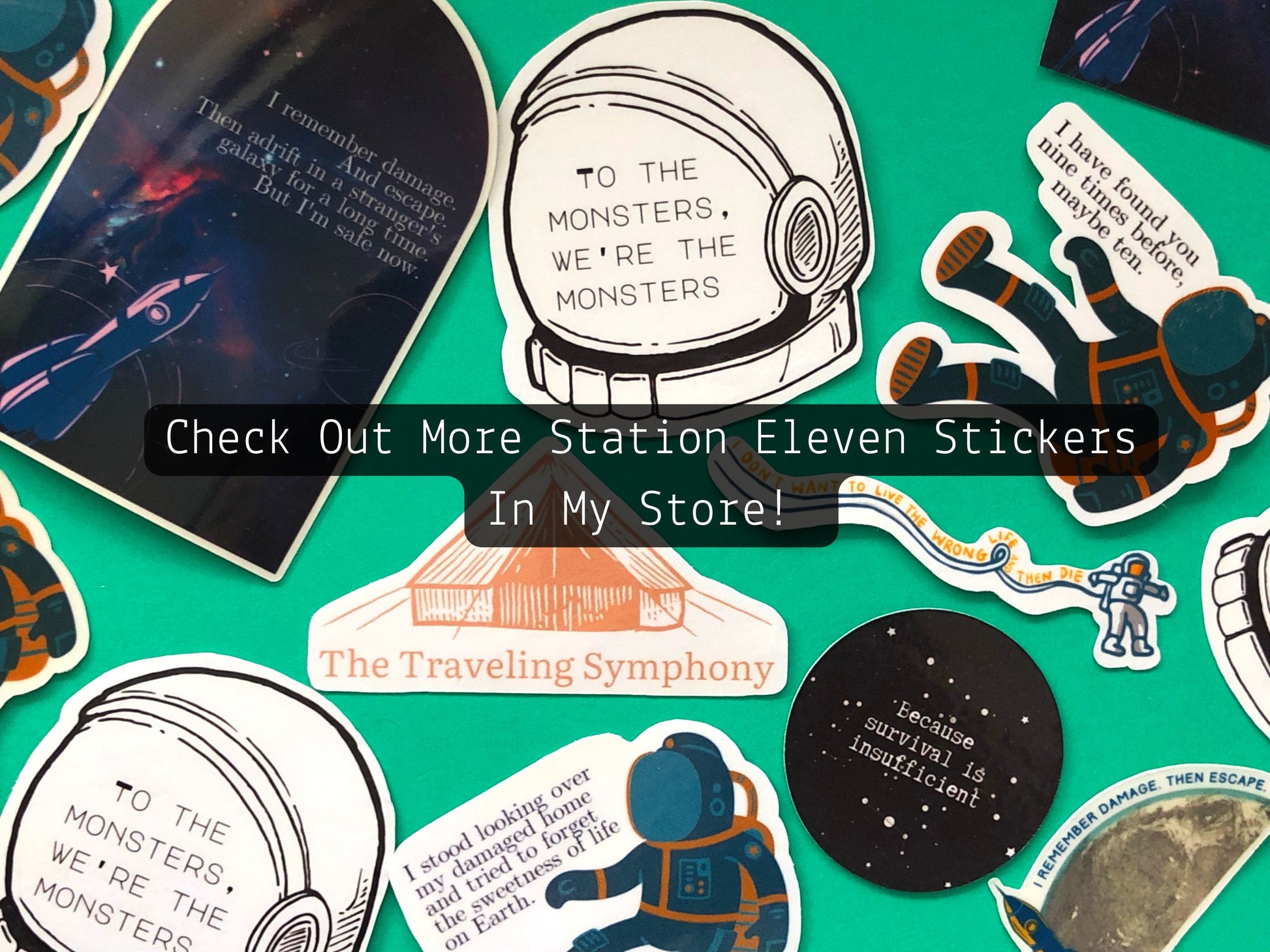 Station Eleven Rocket Sticker | Transparent Stickers | Bookish Gifts | Novel Stickers