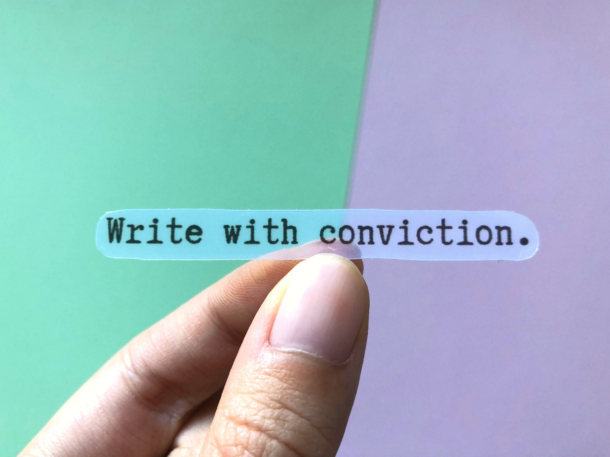 Write With Conviction Sticker | Writer Gifts | Writing Motivation | Writing Laptop Sticker