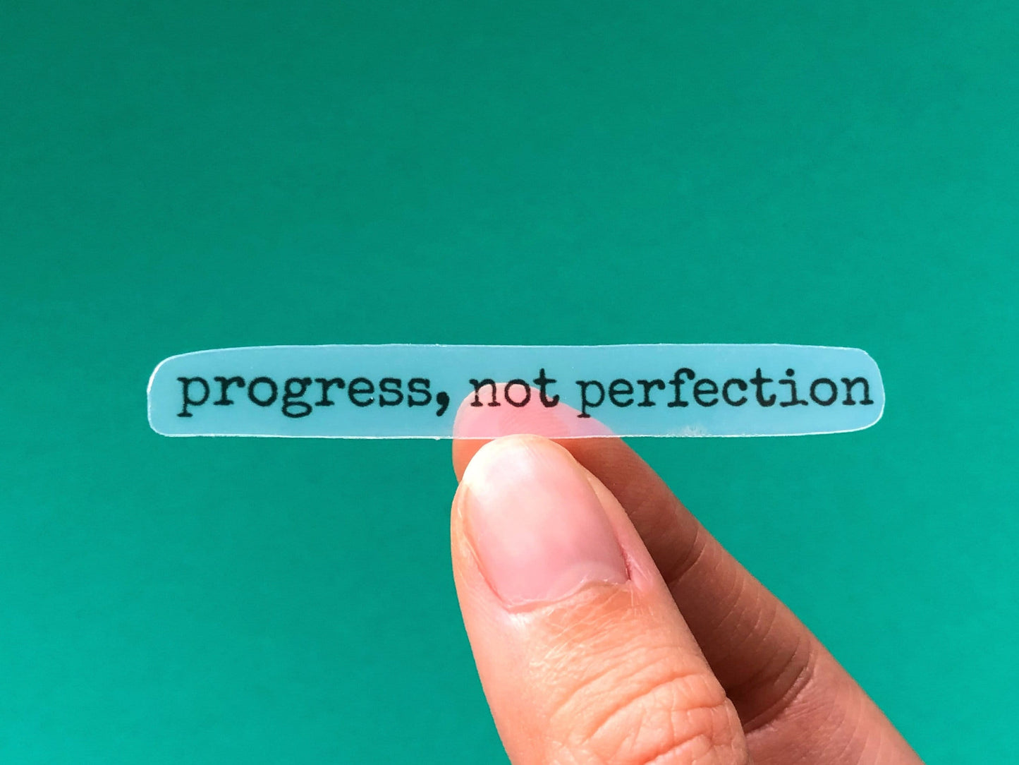 Progress, Not Perfection Sticker | Writer Gifts | Writing Motivation | Transparent Stickers