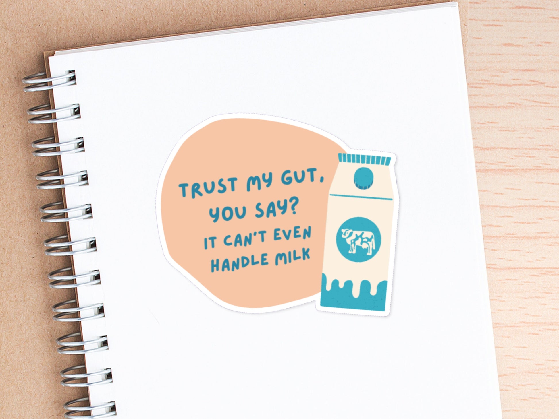 Lactose Intolerance Sticker | Sad Millennial Gifts | Funny Laptop Decals | Aesthetic Sticker
