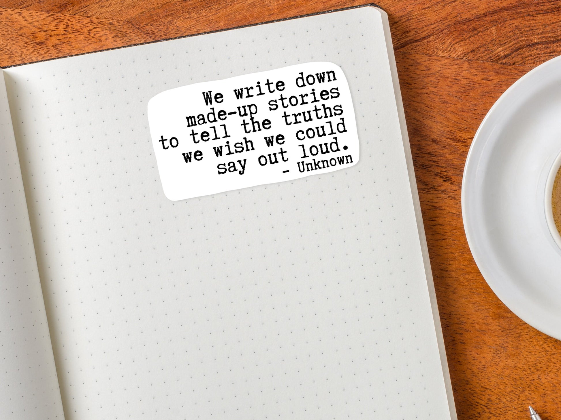 We Write Made-Up Stories Sticker | Writer Gifts | Author Quotes | Writing Motivation