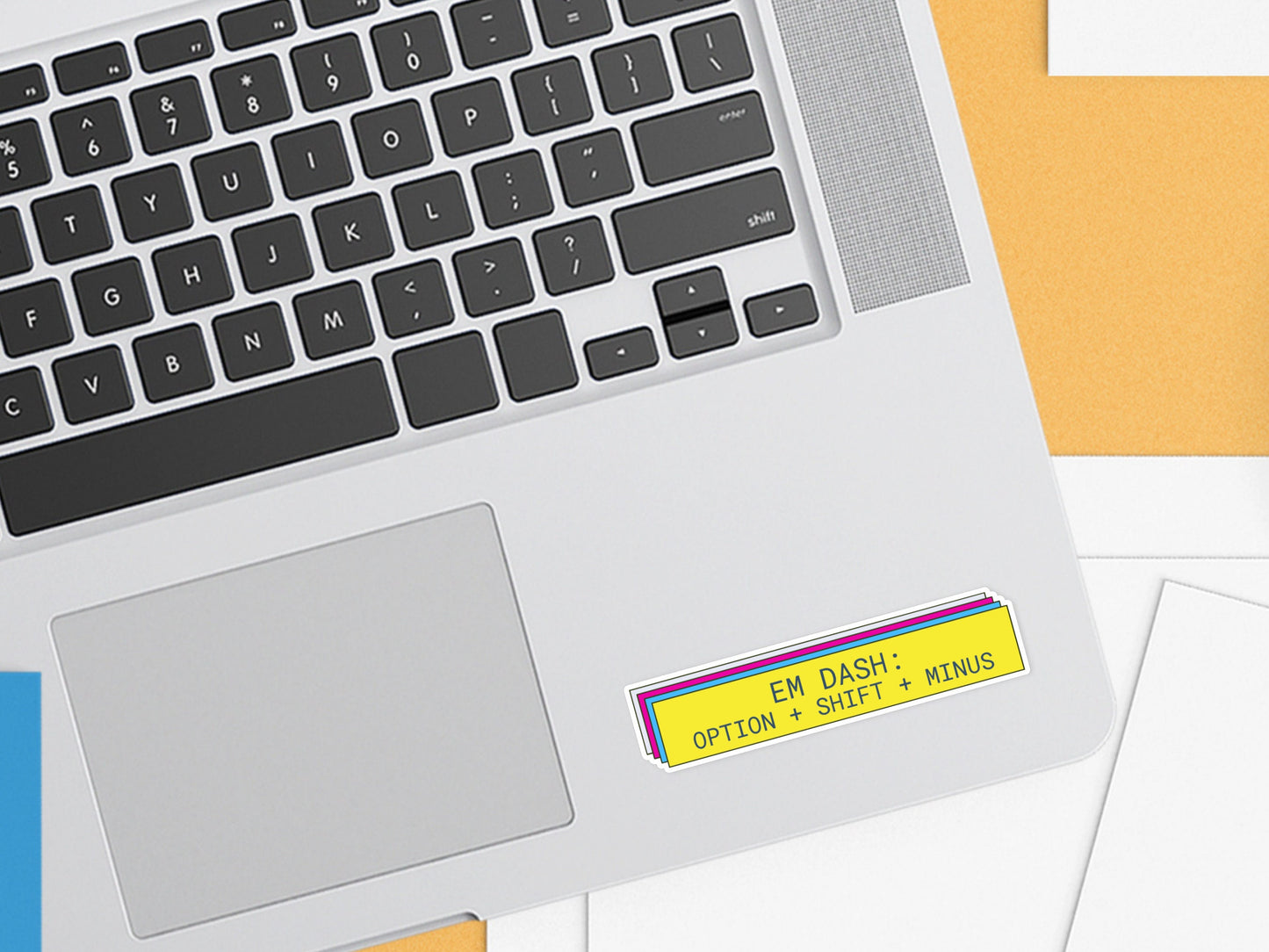Em Dash Shortcut Sticker | Writer Gifts | Writing Motivation | Writing Laptop Sticker