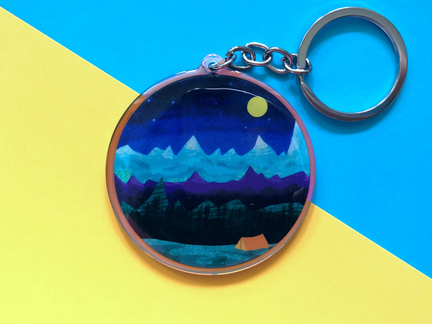 Camping Keychain | Original Illustration | Outdoors Gift