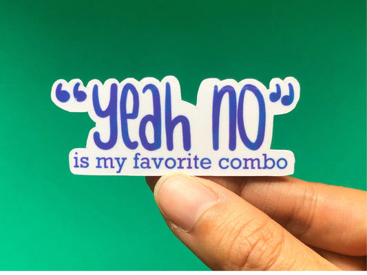 Yeah No Sticker | Sad Millennial Gifts | Funny Laptop Decals | Aesthetic Sticker