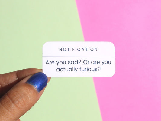 Sad or Furious Sticker | Sad Millennial Gifts | Funny Laptop Decals | Aesthetic Sticker