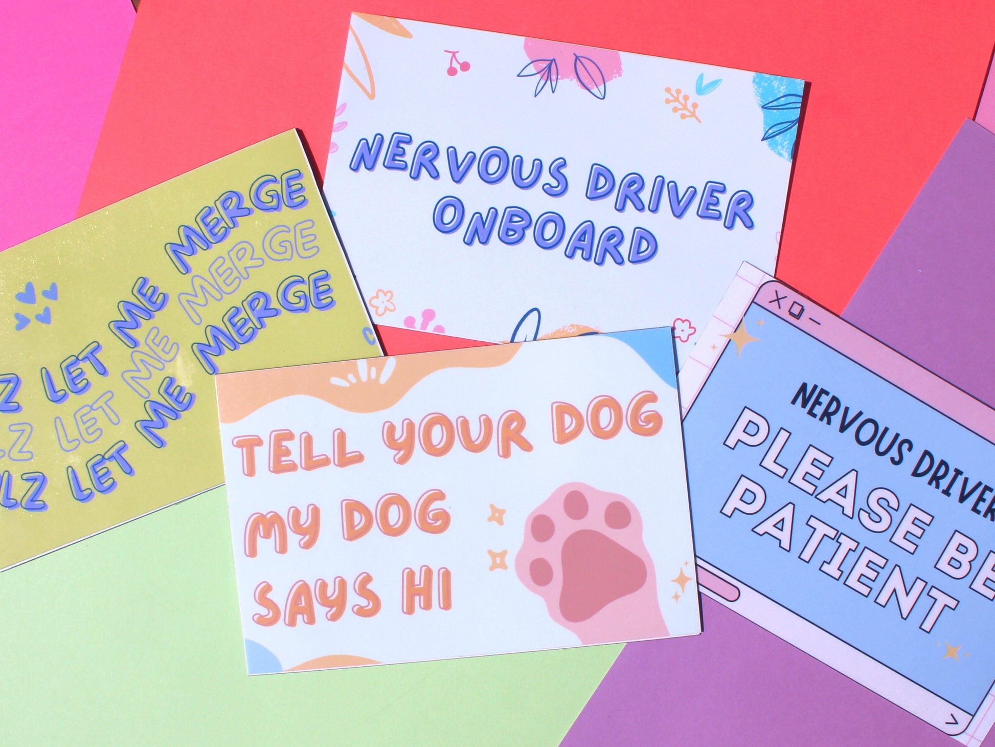 Tell Your Dog My Dog Says Hi Bumper Sticker | Funny Bumper Sticker | Cute Car Decals