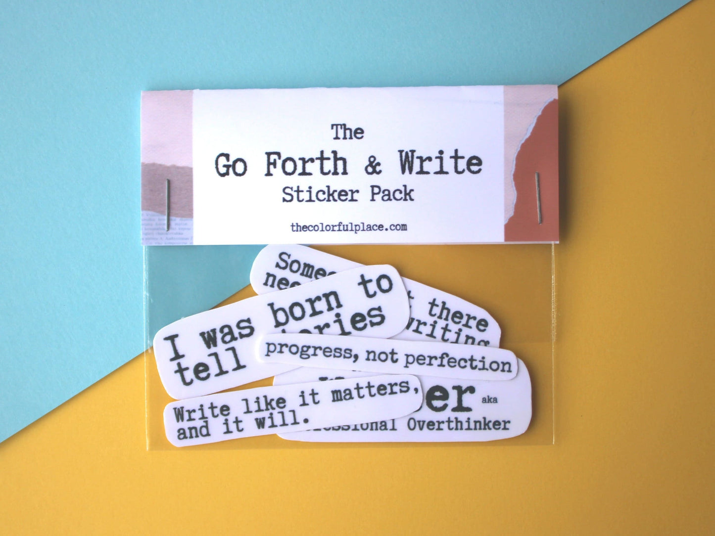 The Go Forth & Write Sticker Pack | Writing Stickers | Writer Gifts