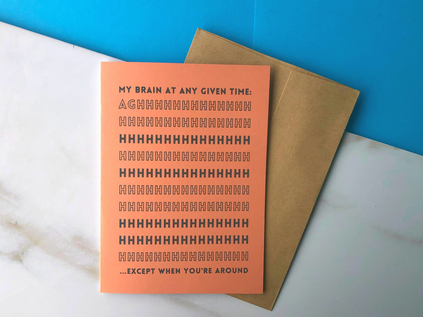 Funny Gratitude Card | Funny Card | Card for Friend | Card for Him | Anniversary Card | My Brain at Any Given Time