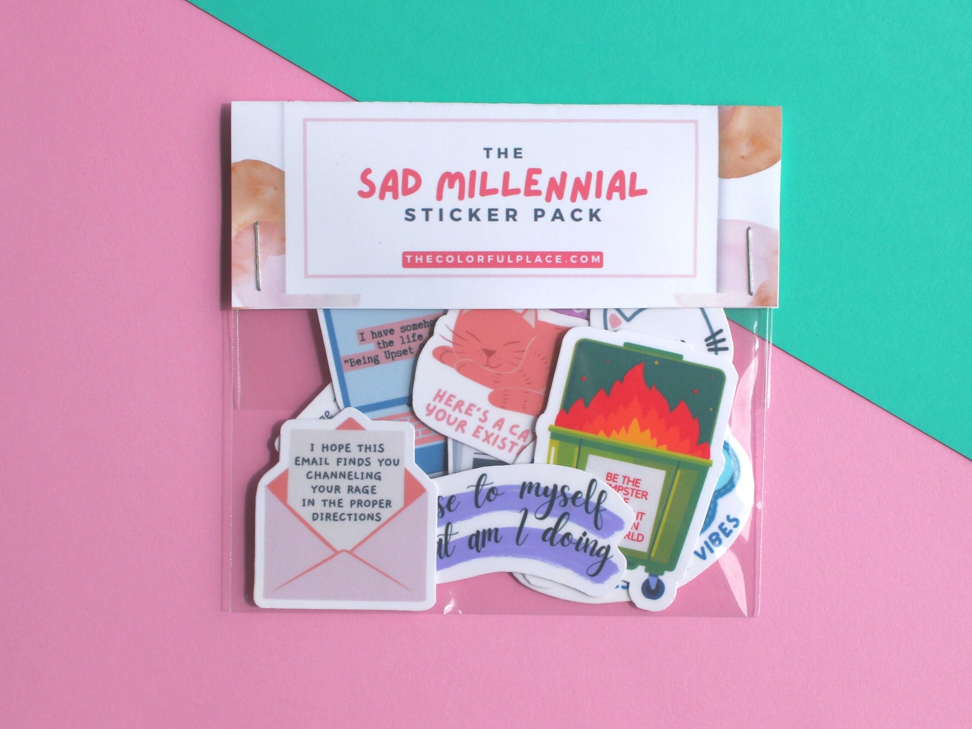 The Sad Millennial Sticker Pack | Funny Laptop Decals | Aesthetic Stickers