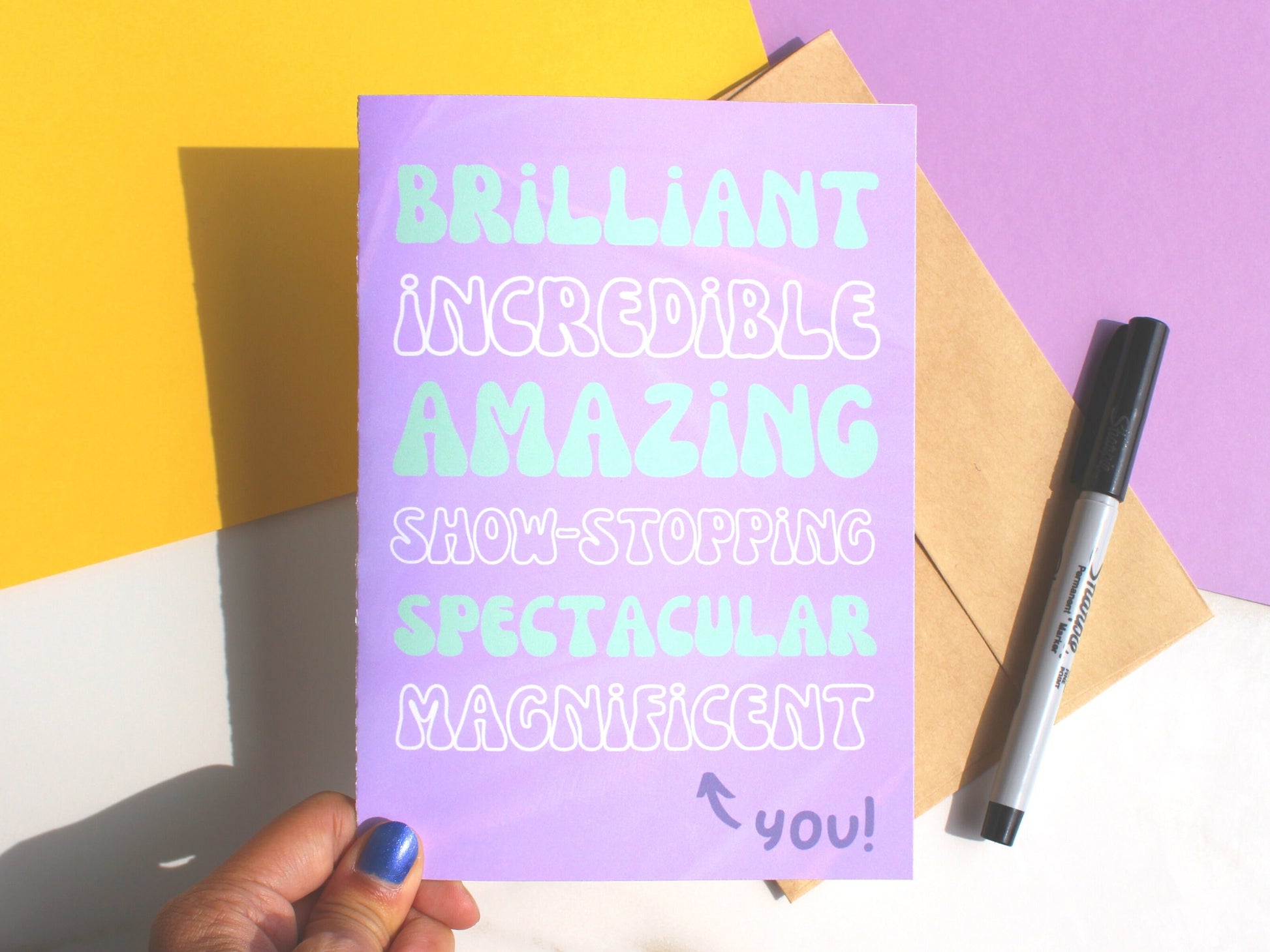 Brilliant, Incredible, Amazing Card | Funny Card | Card for Friend | Card for Her
