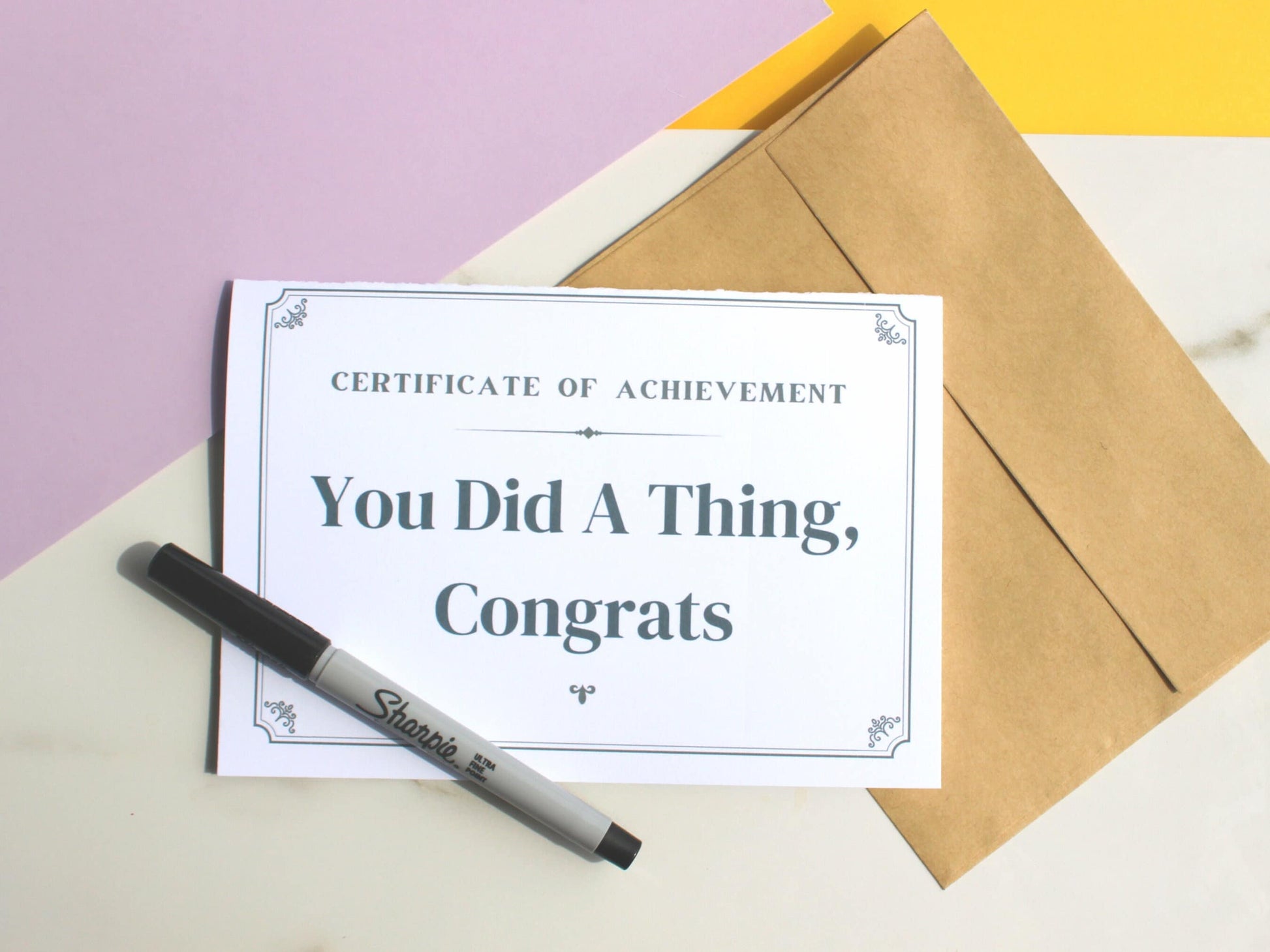 You Did A Thing Card | Funny Card | Card for Friend | Congratulations Card | Graduation Gift