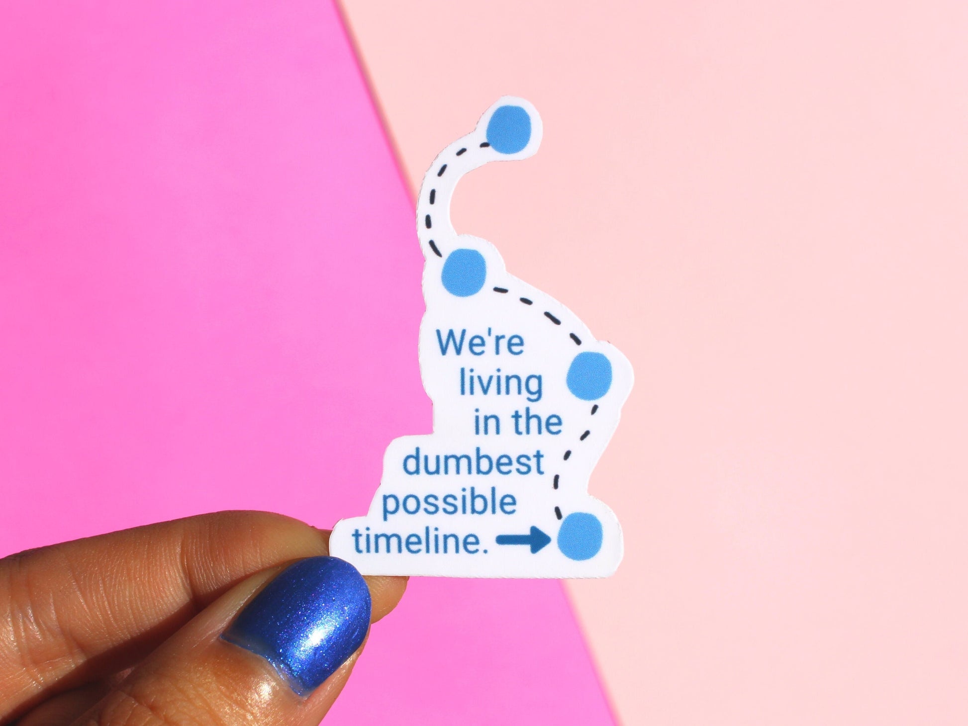 Dumbest Timeline Sticker | Sad Millennial Gifts | Funny Laptop Decals | Aesthetic Sticker