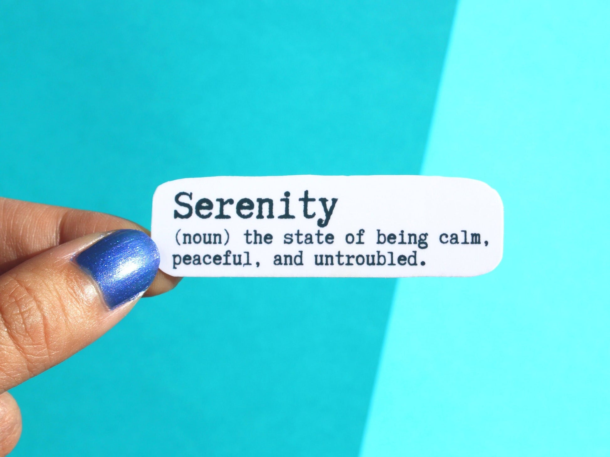Serenity Definition Sticker | Peace Decal | Aesthetic Laptop Sticker