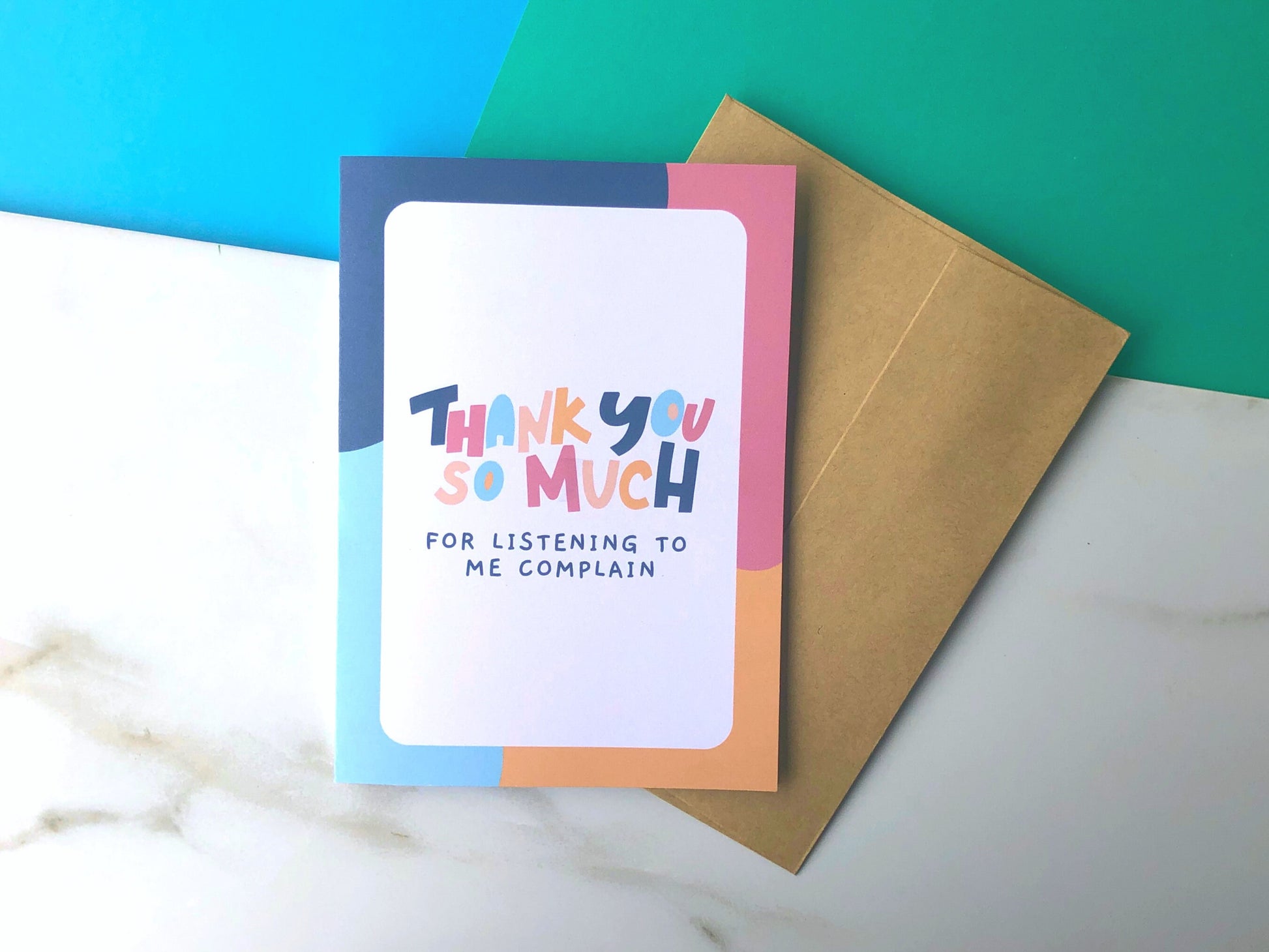 Funny Gratitude Card | Funny Thank You Card | Card for Friend | Card for Him | Anniversary Card | Thank You for Listening to me Complain