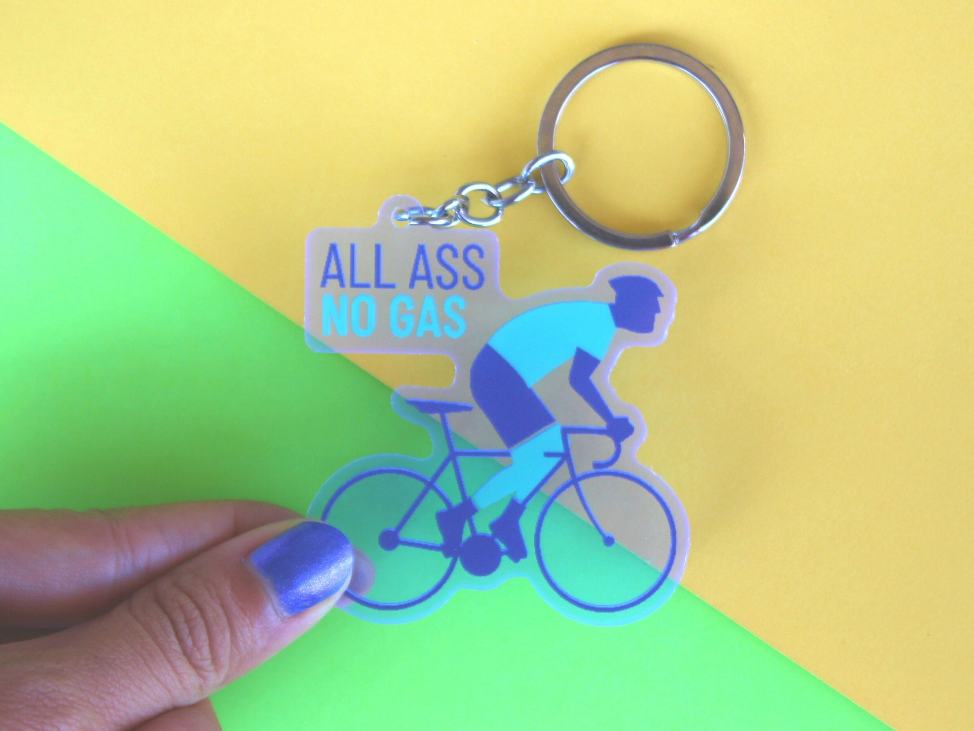 All Ass No Gas Keychain | Bicycle Gifts | Cycling Life | Road Bike