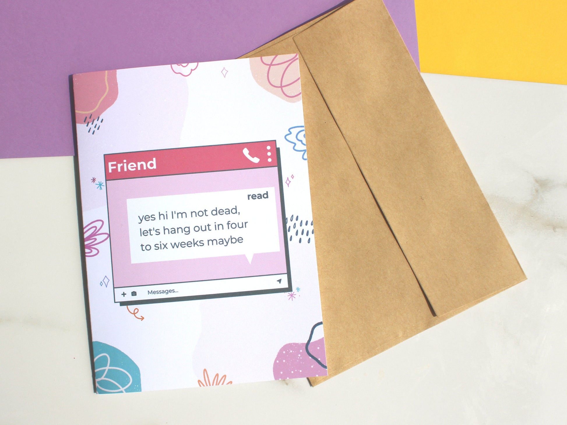 Yes I'm Not Dead Card | Funny Card | Card for Friend | Friendship Card