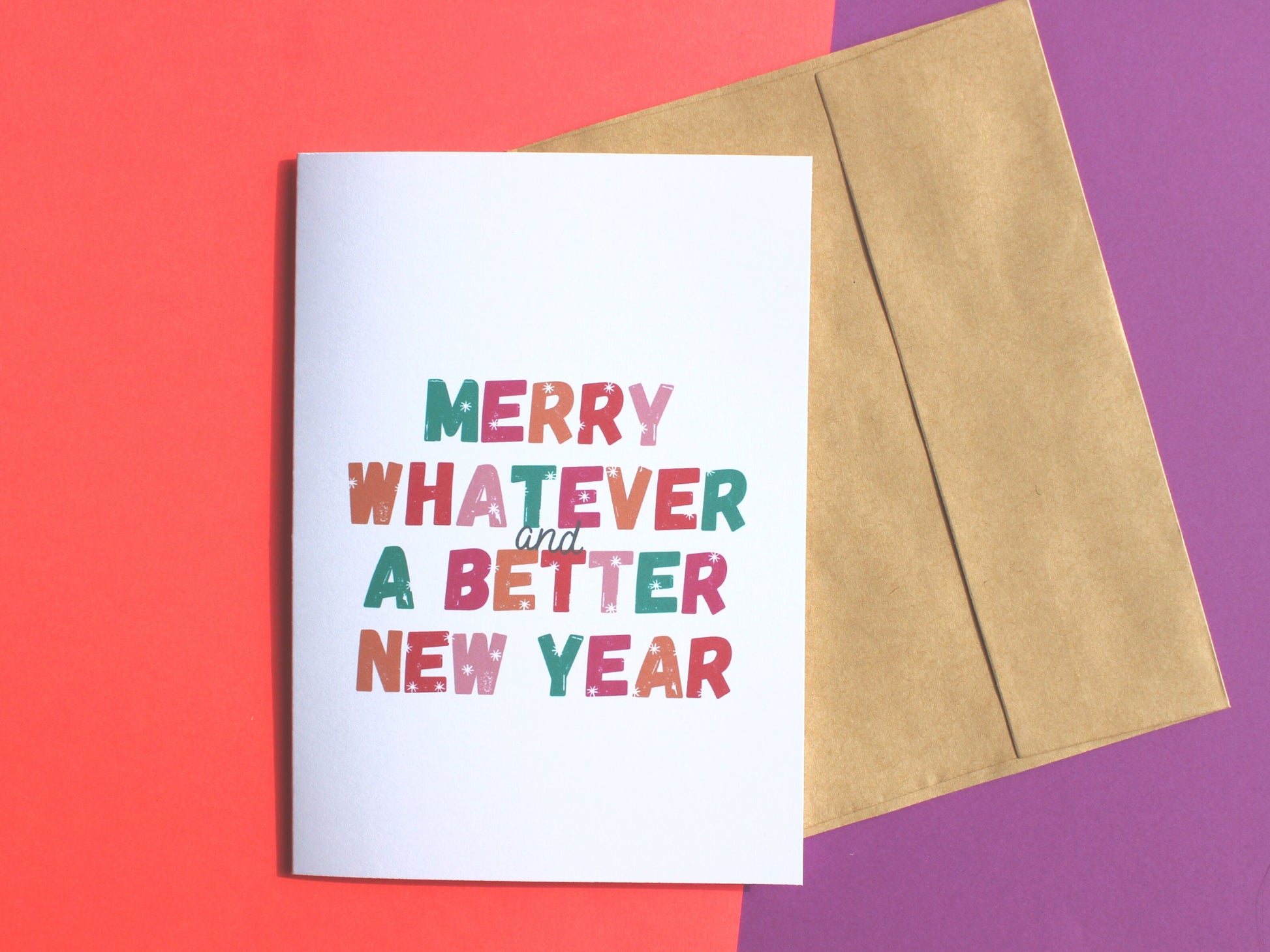 Merry Whatever Card | Funny Christmas Card | Funny Holiday Card