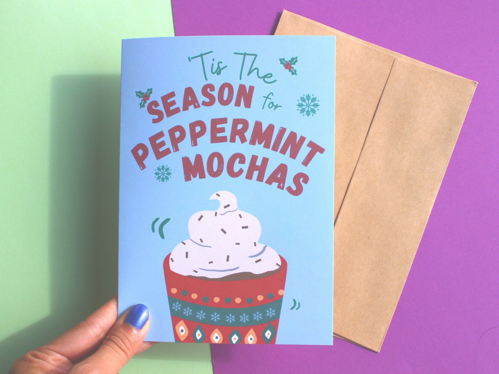 Peppermint Mocha Card | Funny Christmas Card | Funny Holiday Card