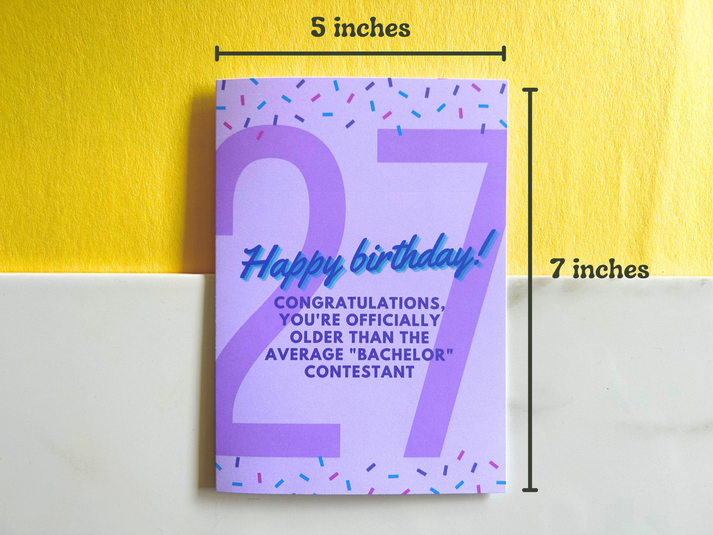 27th Birthday Card | Funny Birthday Card | 27 Birthday Gift | 27 Birthday The Bachelor Card