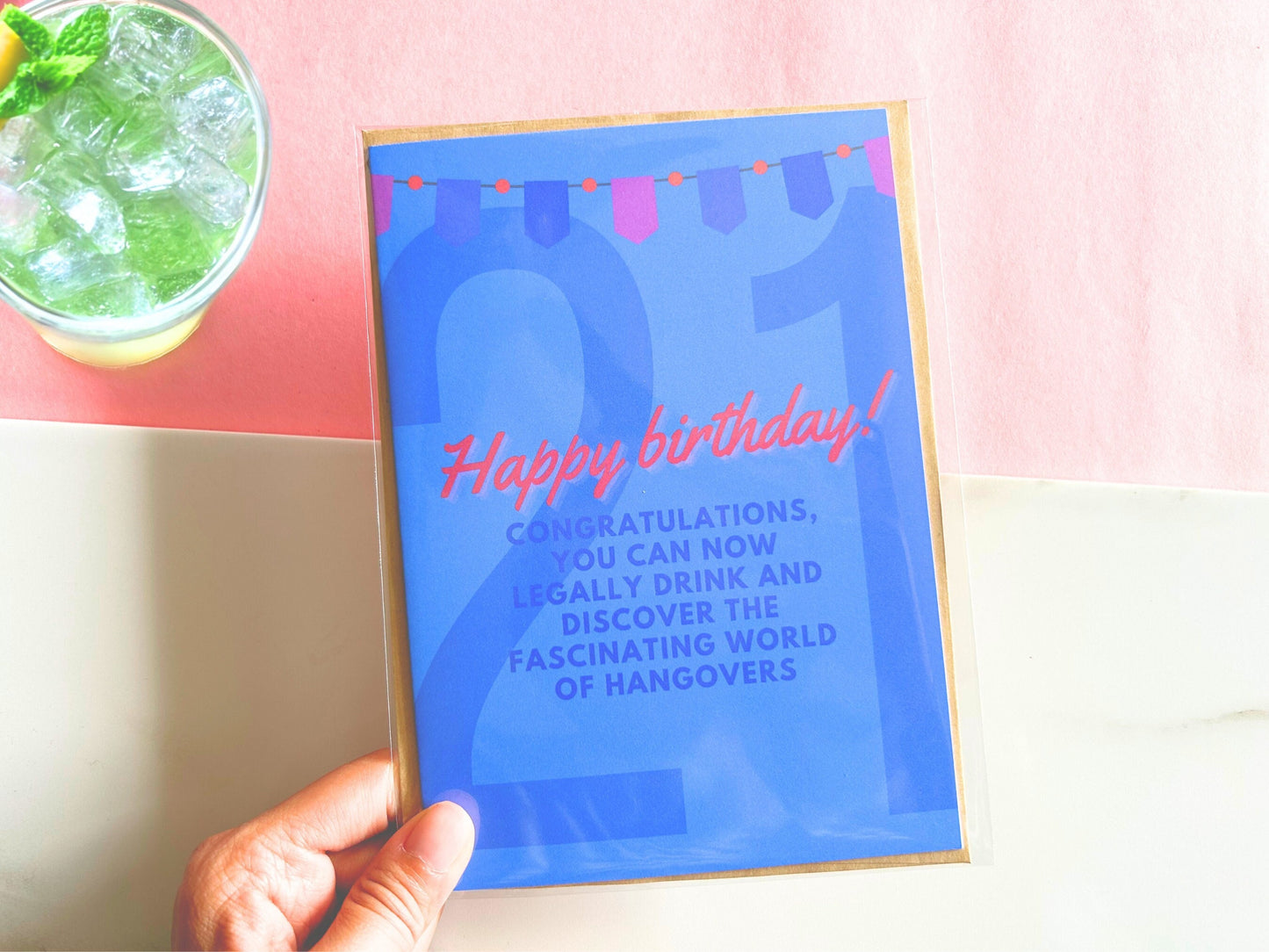 21st Birthday Card | Funny Birthday Card | 21 Birthday Gift | 21 Hangover Card