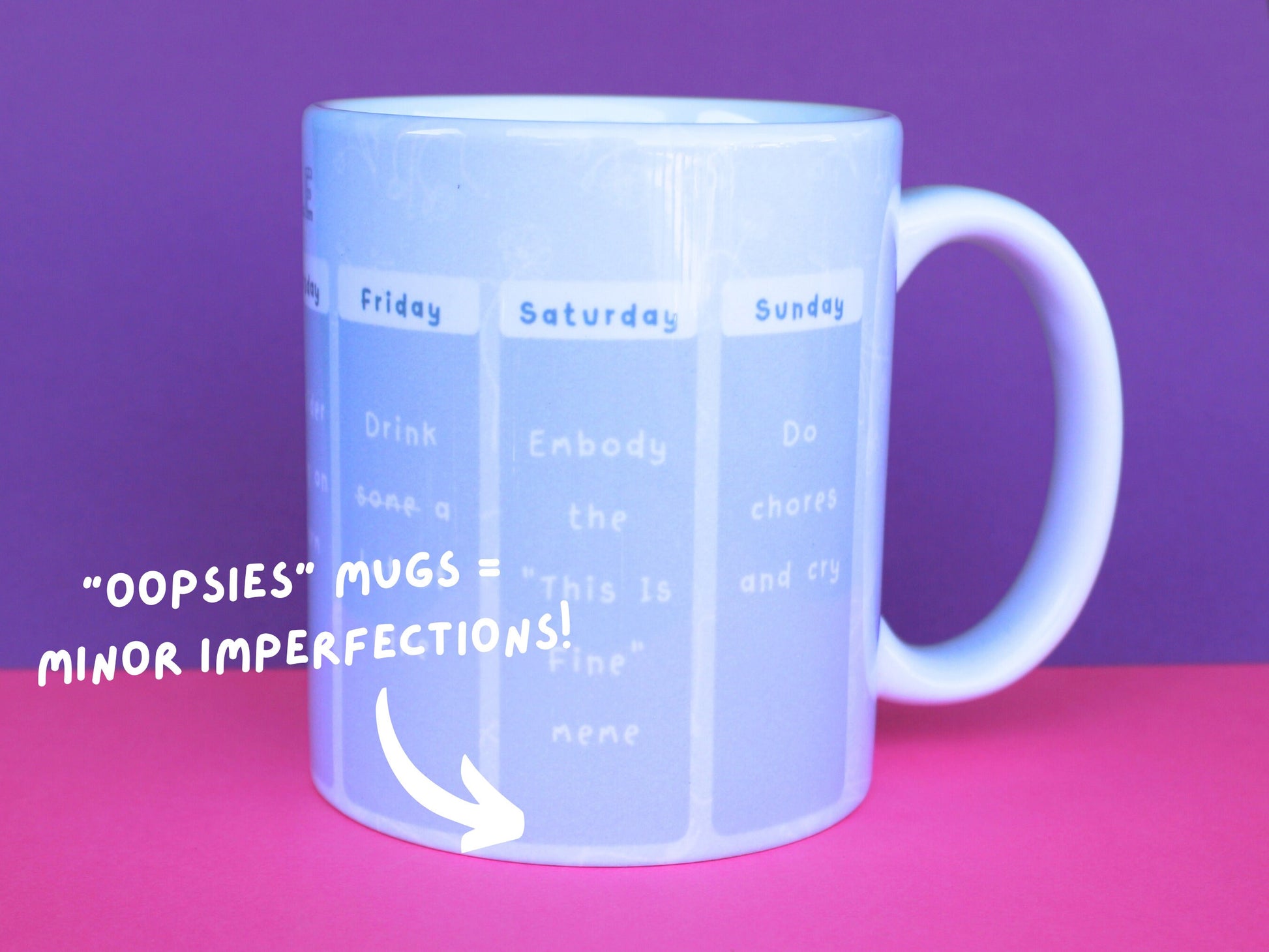 This Week's Schedule Mug | Funny Mugs | Dark Humor Gifts | Dark Humor Mug | Coworker Gifts