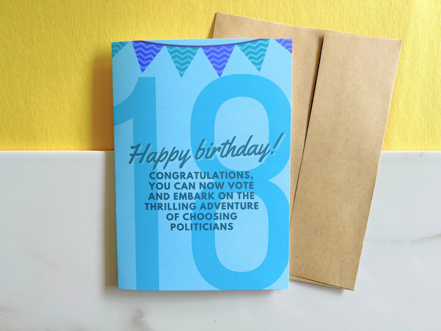 18th Birthday Card | Funny Birthday Card | 18 Birthday Gift | 18th Birthday Vote