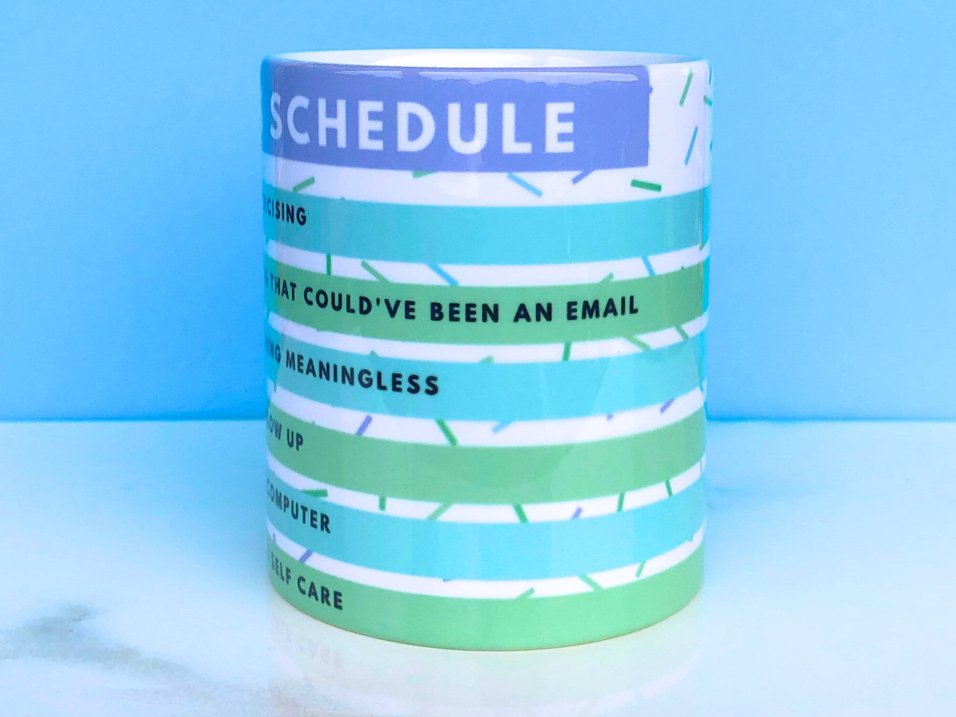 Today's Schedule Green Mug | Funny Mugs | Dark Humor Gifts | Dark Humor Mug | Coworker Gifts