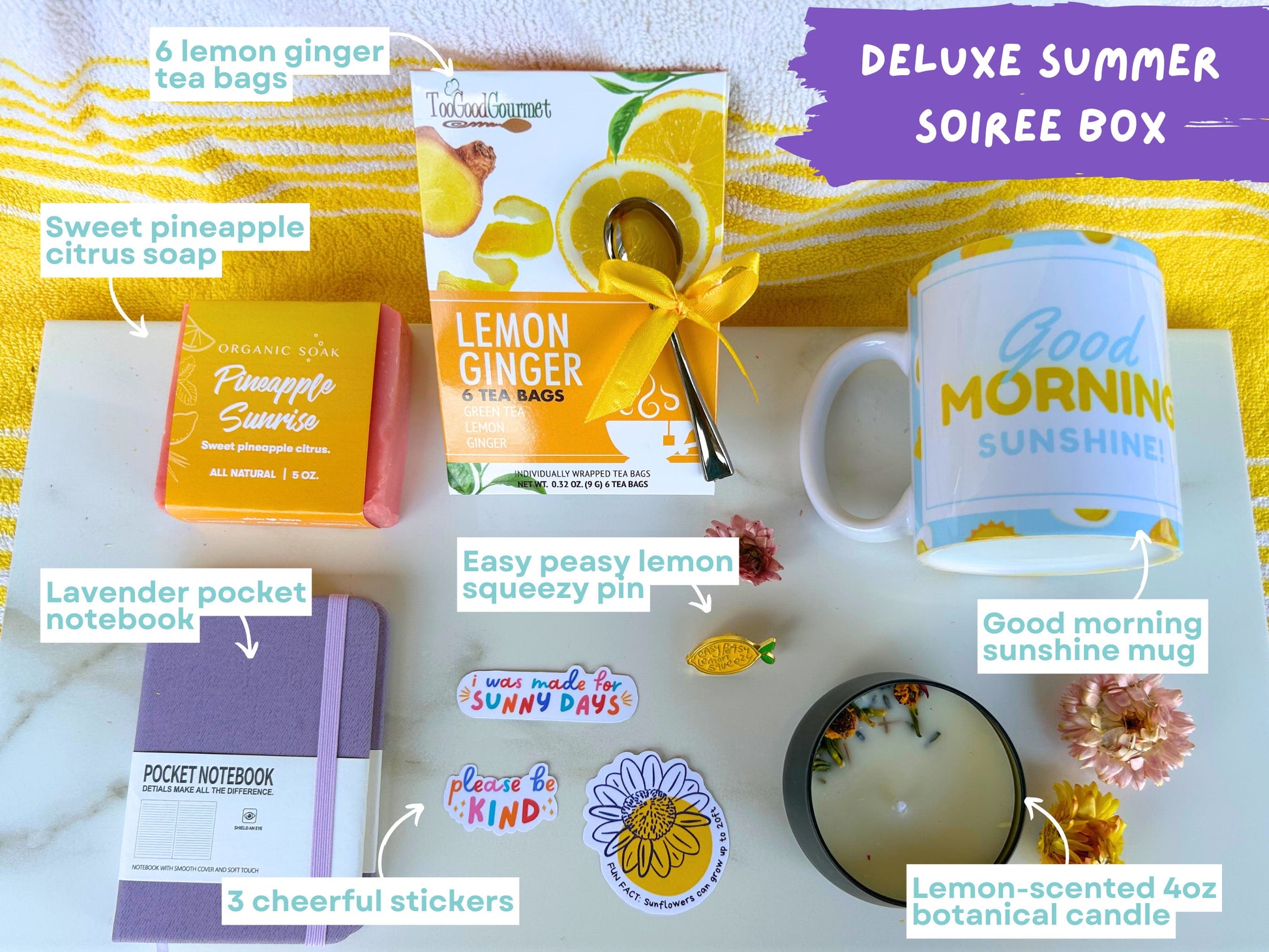 Summer Sunshine Gift Box | Summer Care Package, Birthday Gift Box, Thinking of You Gift